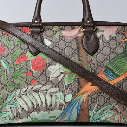 Gucci GG Supreme Monogram Tian Medium Boston Beige Multicolor New Acero 7 of 9