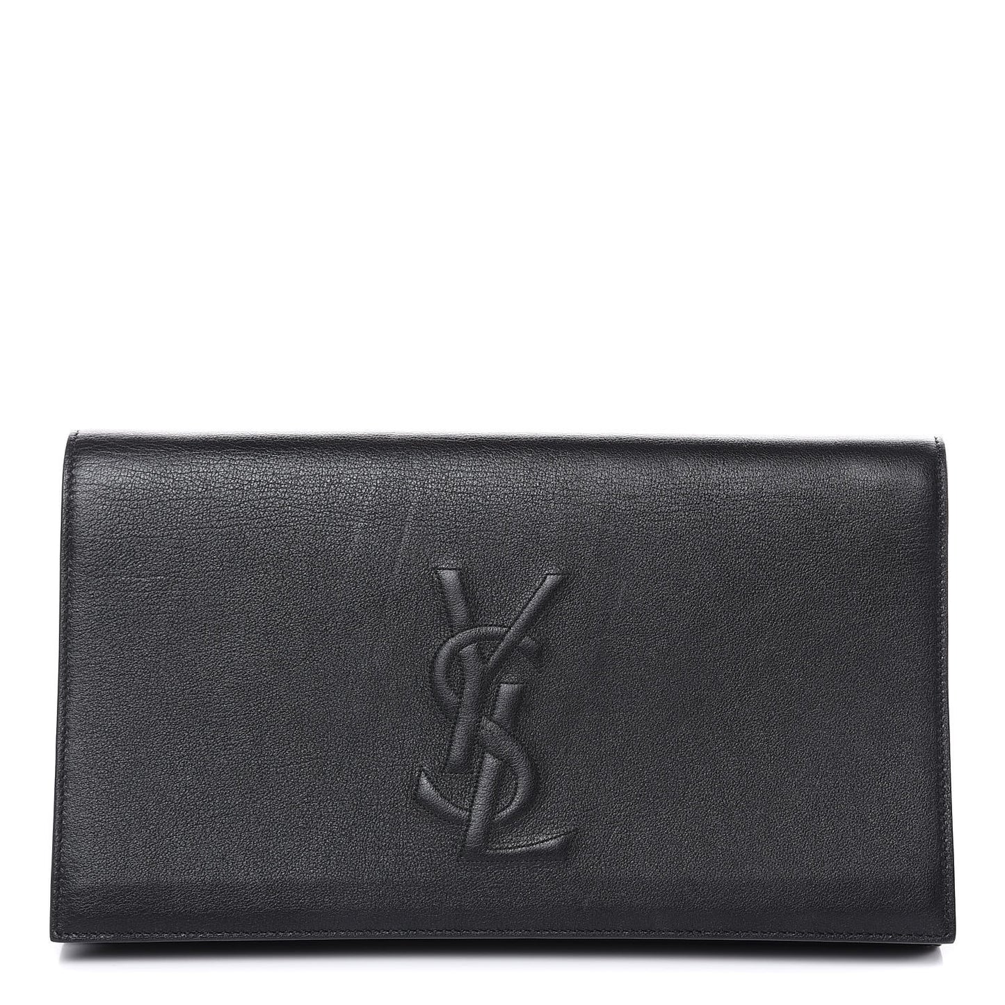 Calfskin Monogram Large Belle De Jour Clutch Black