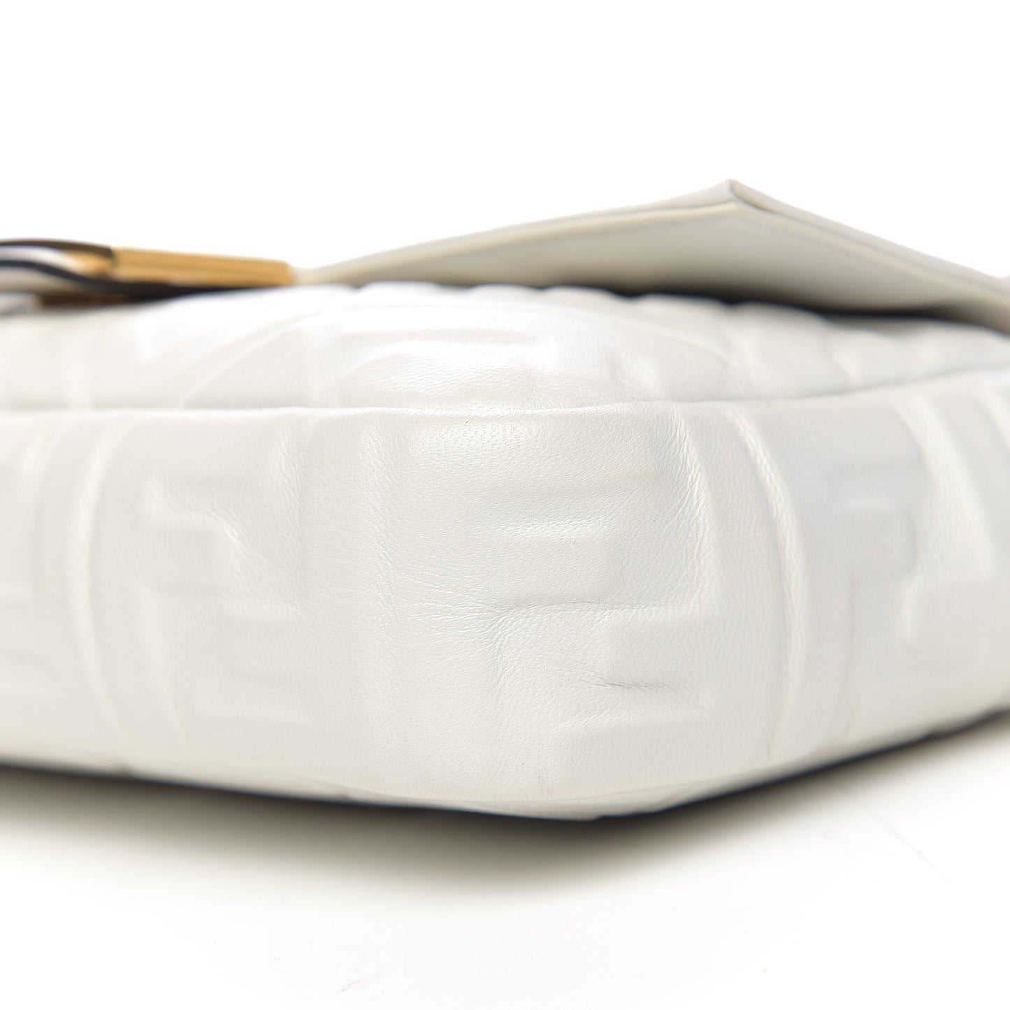 Nappa FF 1974 Embossed Baguette White