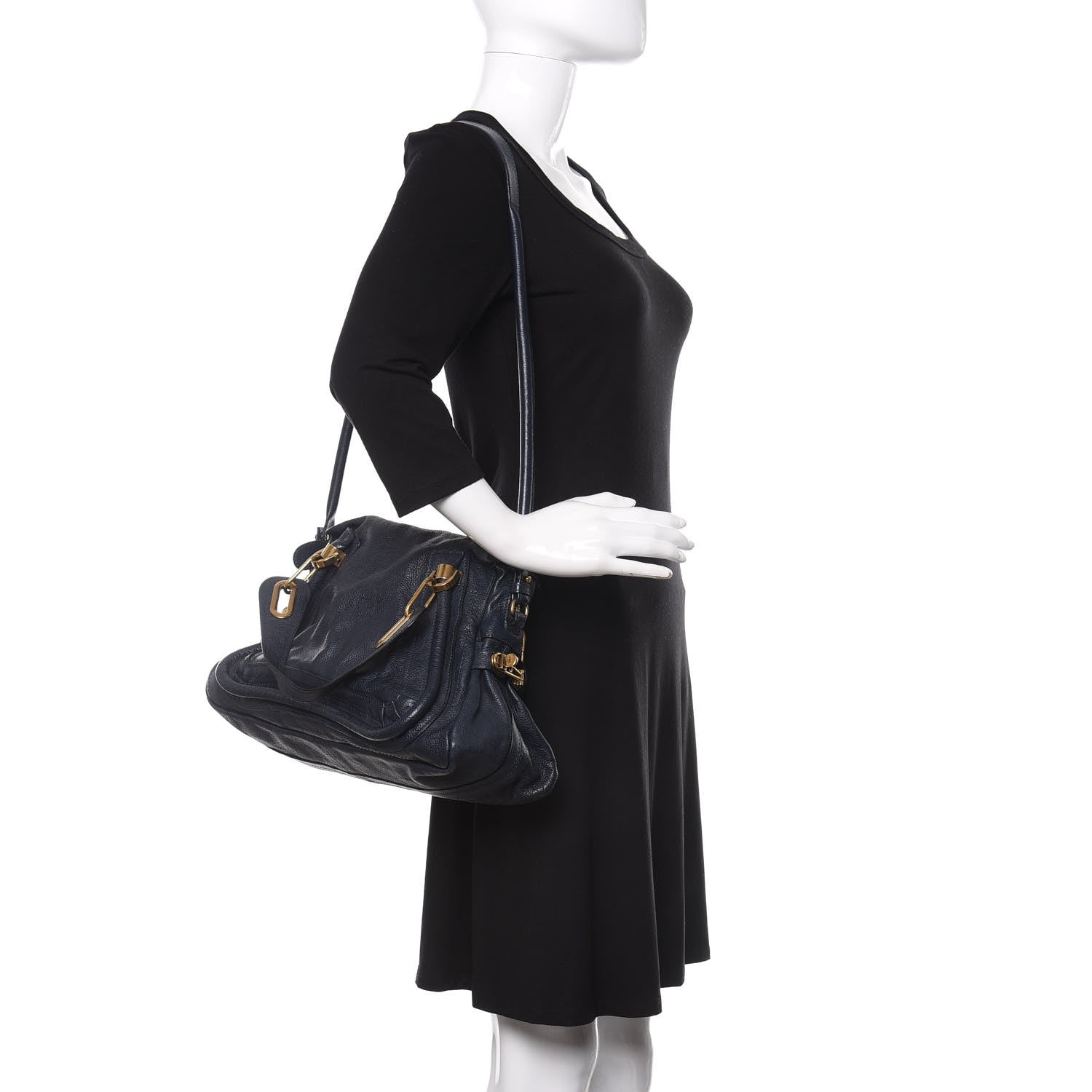 Chloe Calfskin Medium Paraty Navy 2 of 17