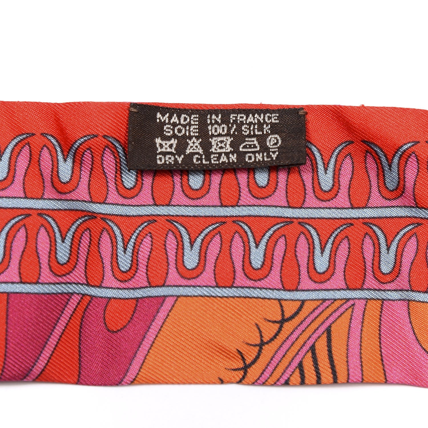 Hermes Silk Geometrie Cretoise Twilly Rose Vif Noir Fuchsia 2 of 3