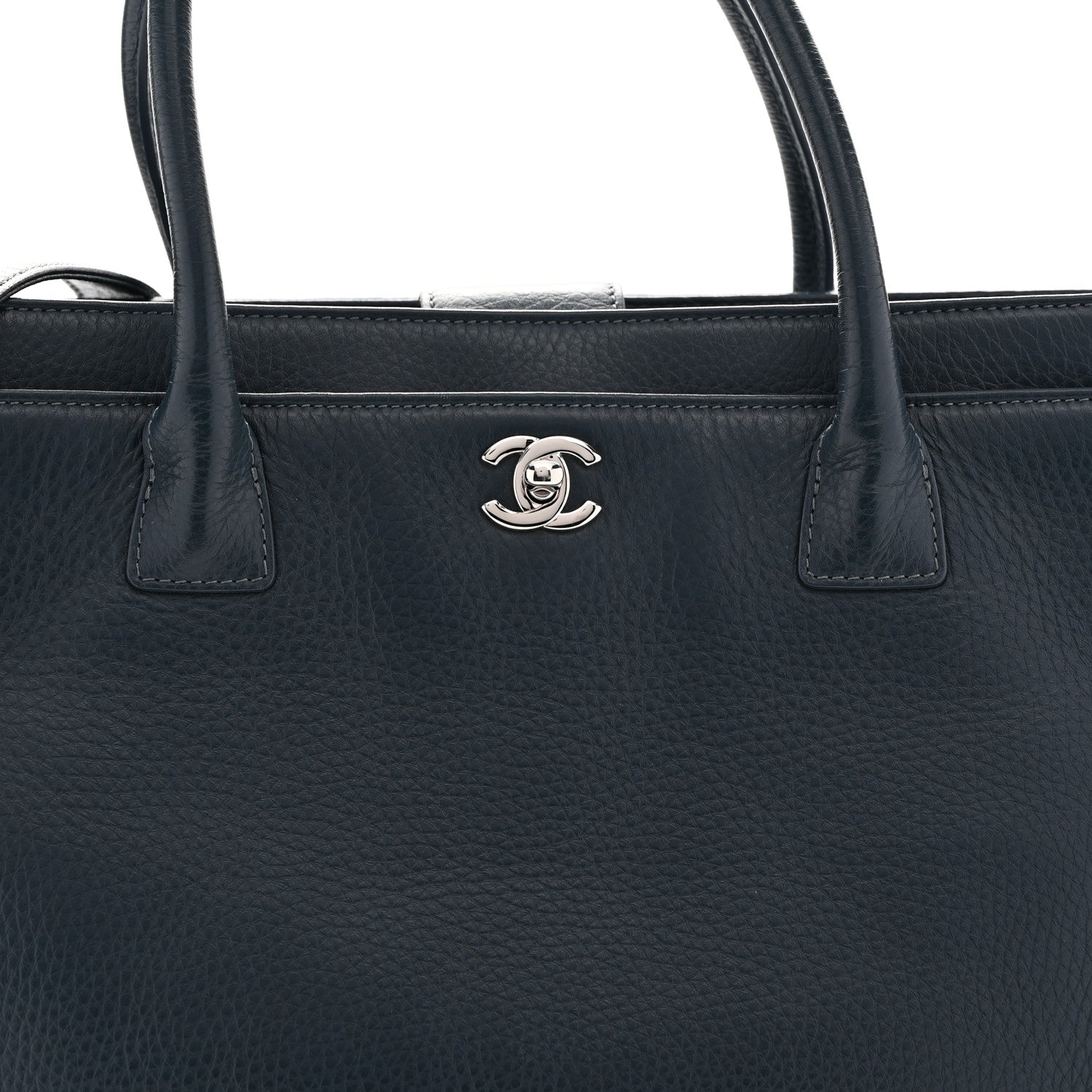 Chanel Deerskin Cerf Executive Shopper Tote Dark Blue 9 of 13