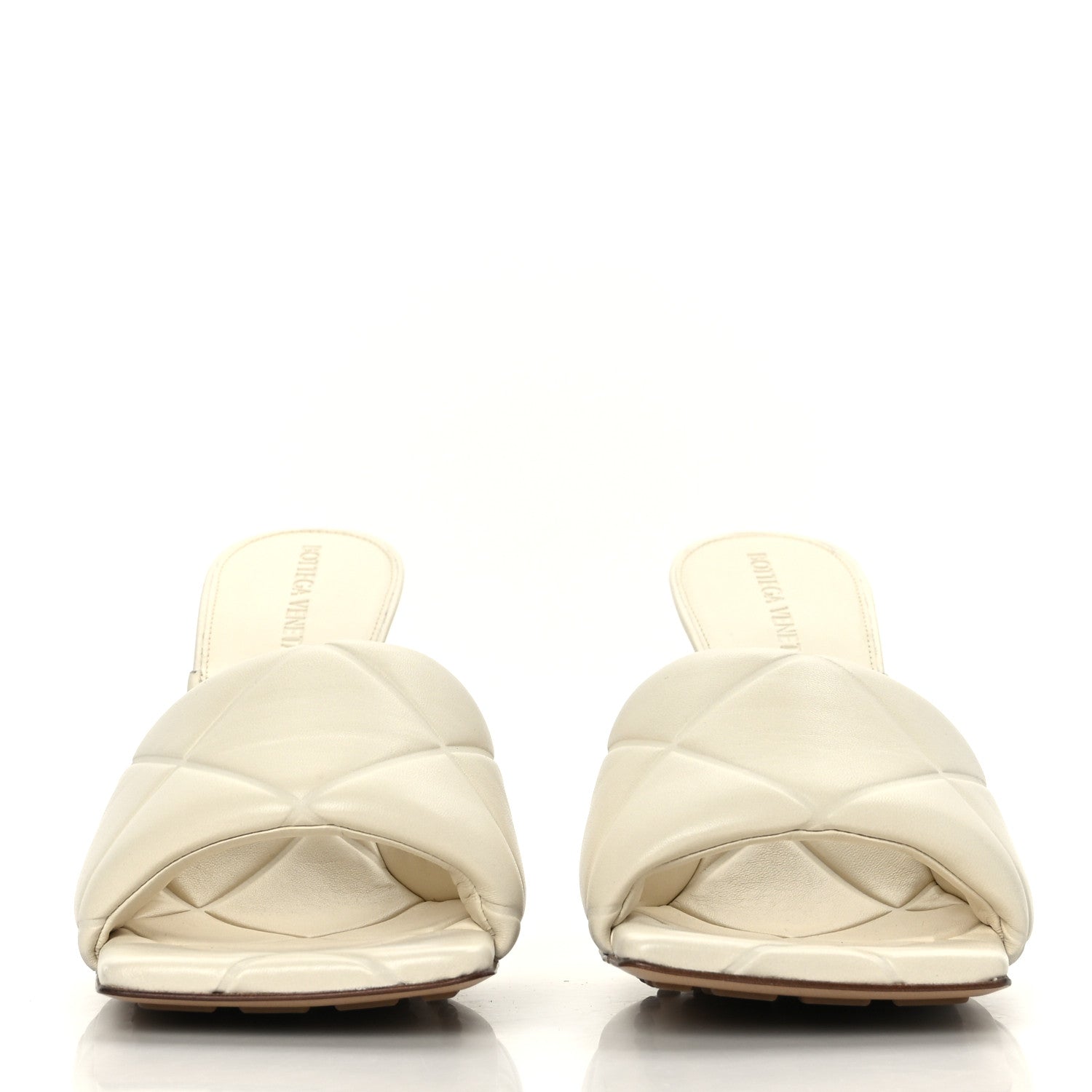 Bottega Veneta Nappa Quilted Rubber Lido Mule Sandals 39 Sea Salt 2 of 7