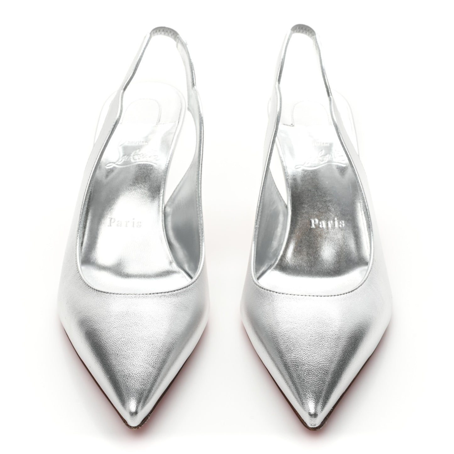 Metallic Nappa Hot Chick Slingback 70 Pumps 40 Silver
