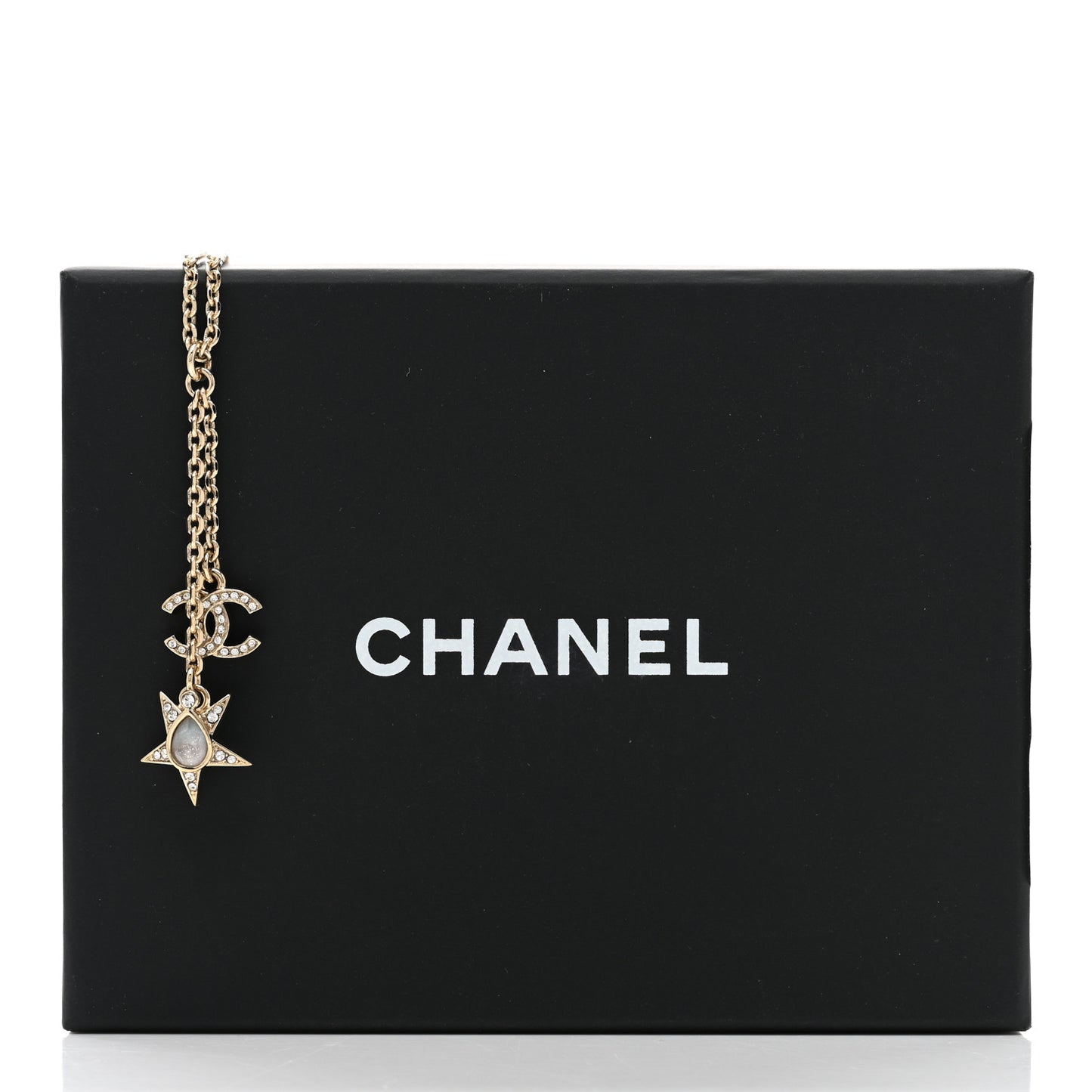 Crystal CC Star Necklace Gold
