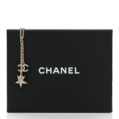 Chanel Crystal CC Star Necklace Gold 6 of 6