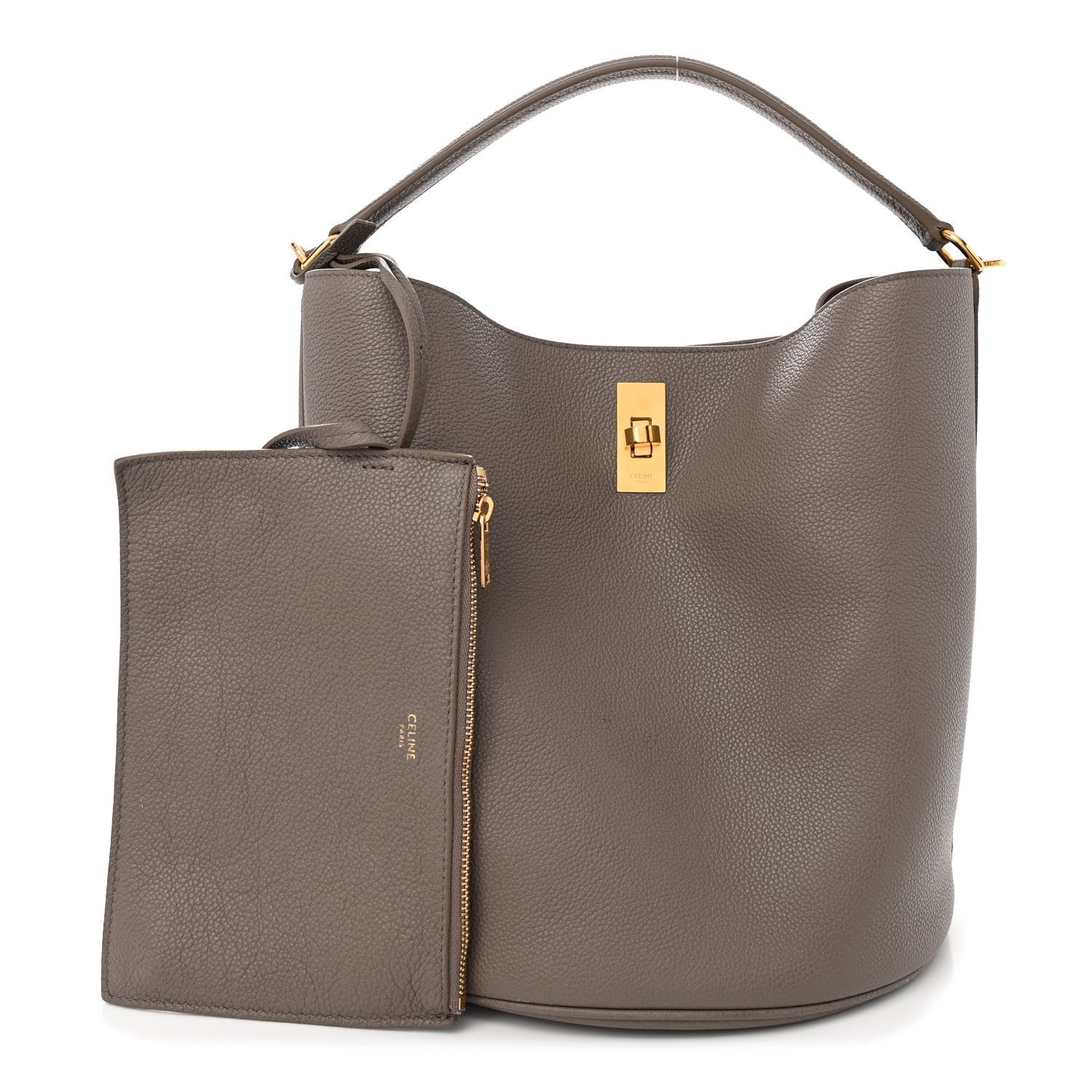 Celine Supple Grained Calfskin Bucket 16 Bag Pebble 1 of 11