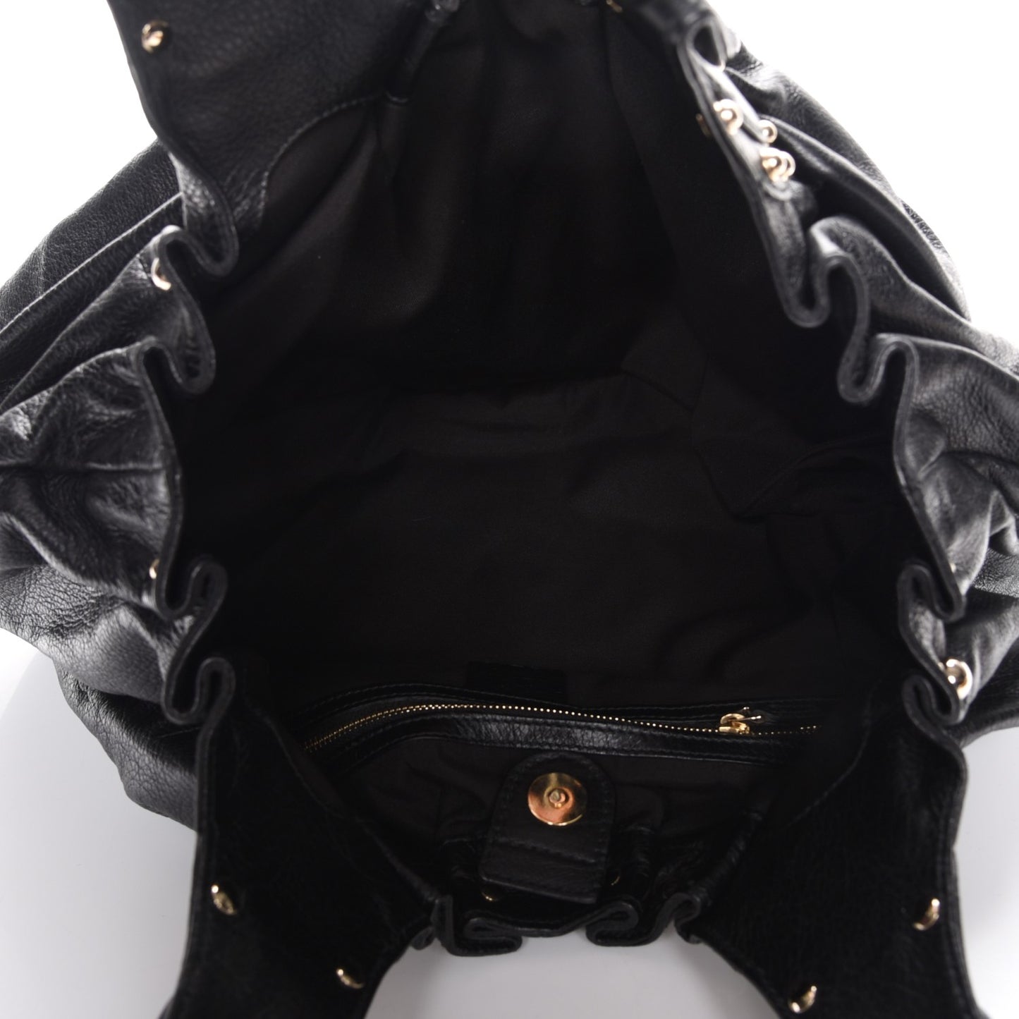 Calfskin Studded Large Pelham Tote Black