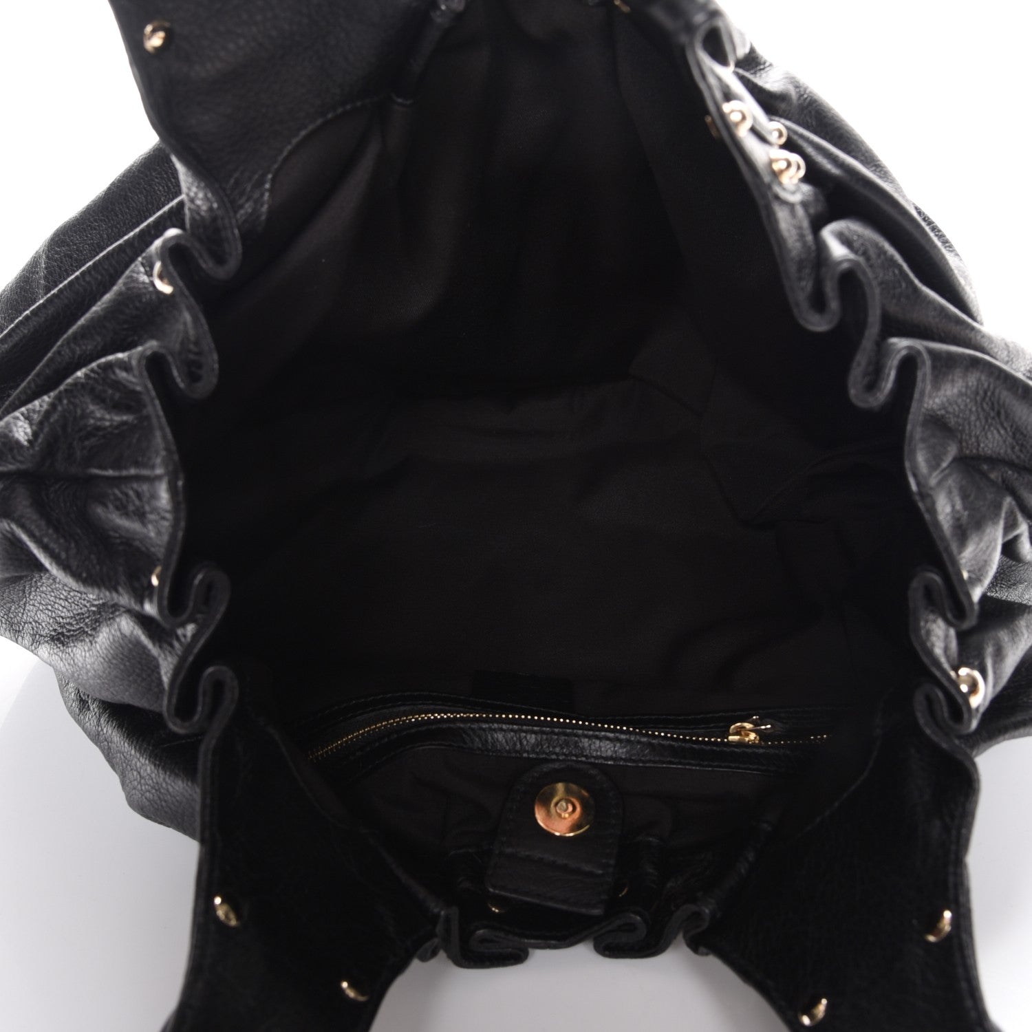 Gucci Calfskin Studded Large Pelham Tote Black 5 of 7