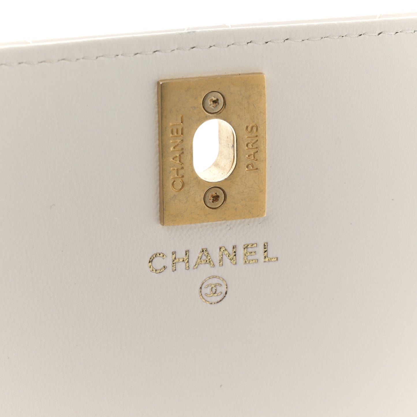 Lambskin Quilted Pillow Crush Wallet On Chain WOC White