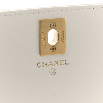 Chanel Lambskin Quilted Pillow Crush Wallet On Chain WOC White 6 of 11