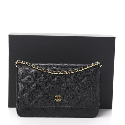Chanel Caviar Quilted Wallet On Chain WOC Black 11 of 11