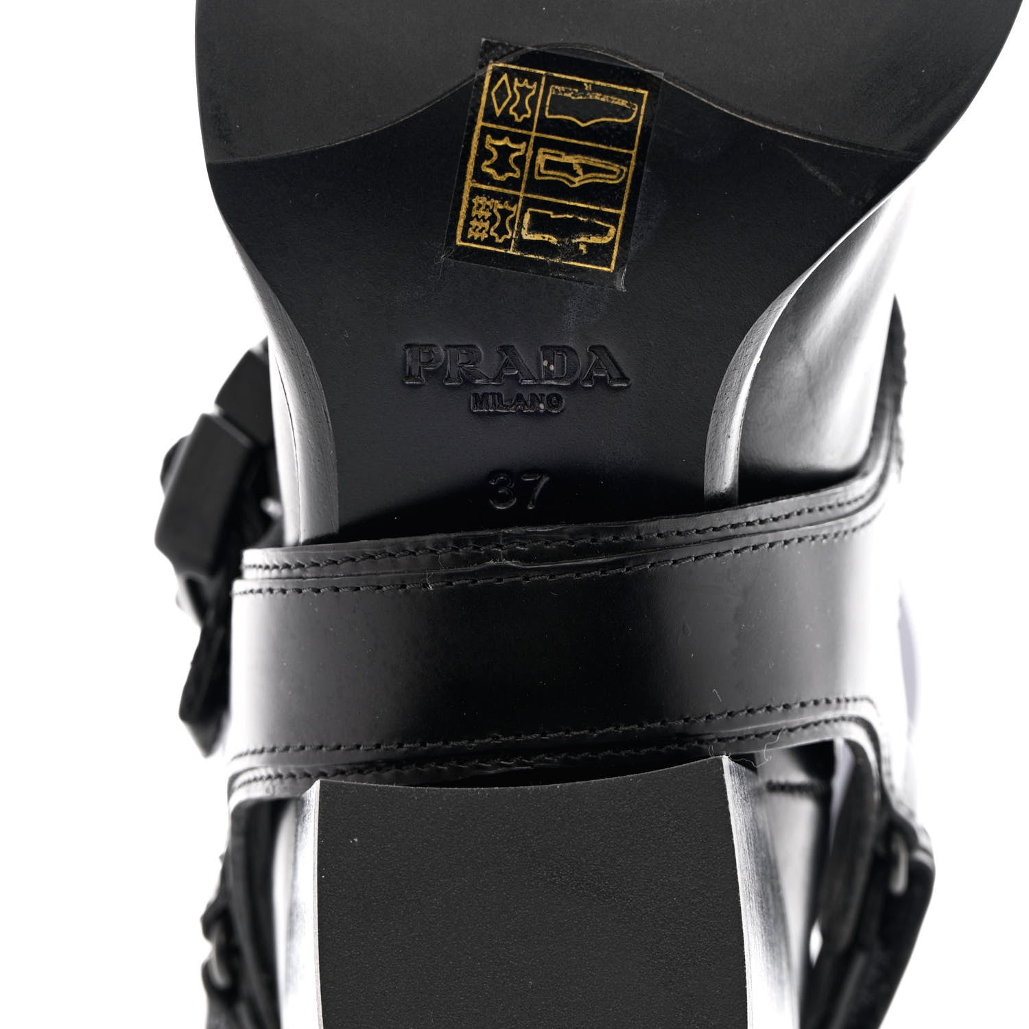 Prada Spazzolato Rois Neoprene 50mm Western Tall Boots 37 Black 7 of 10