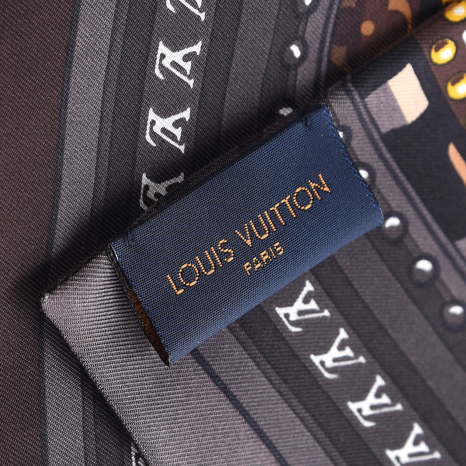 Louis Vuitton Silk Monogram LV World Bandeau Brown 3 of 4