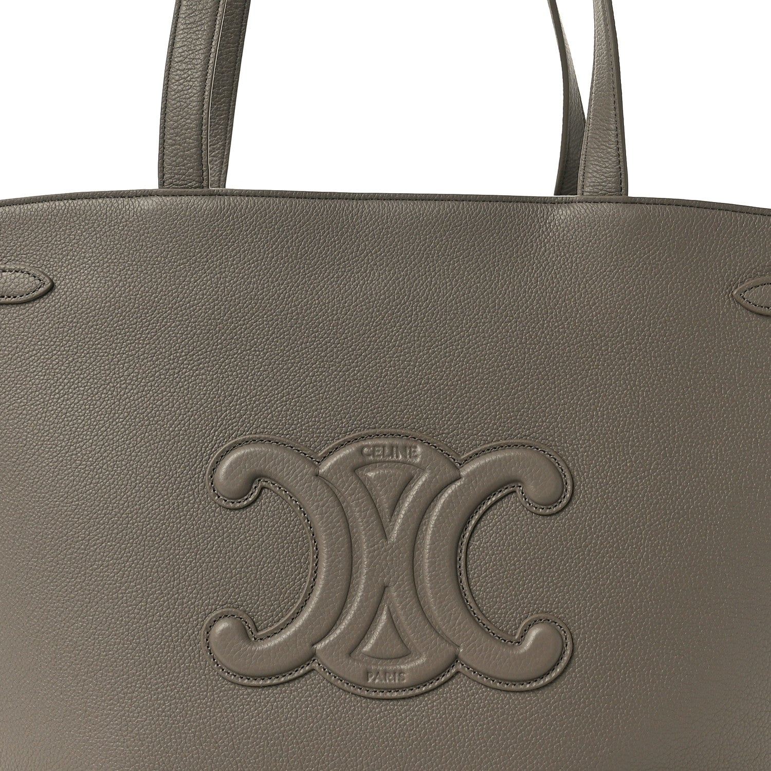 Celine Grained Calfskin Triomphe Medium Cabas Anais Pebble 7 of 10