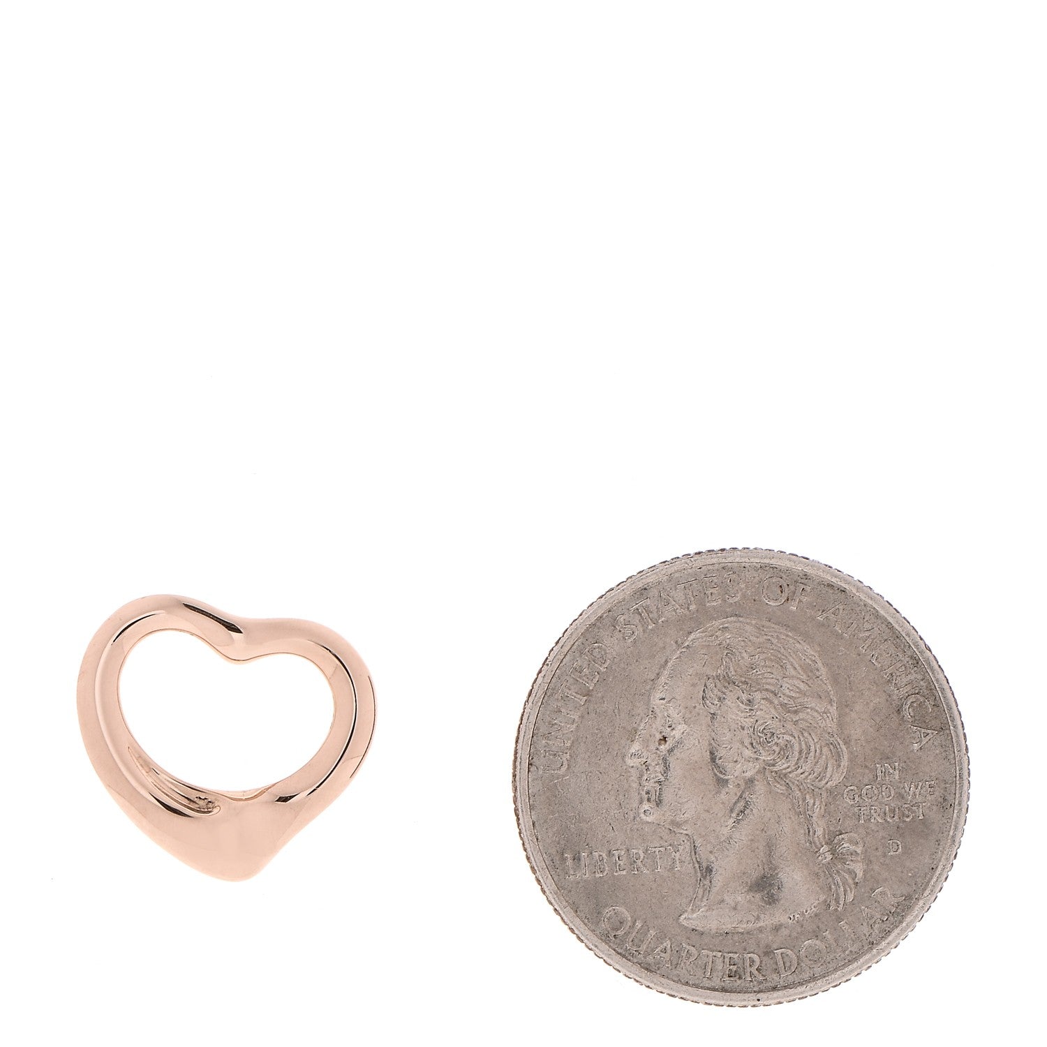 Tiffany 18K Rose Gold Elsa Peretti Open Heart Pendant 2 of 3