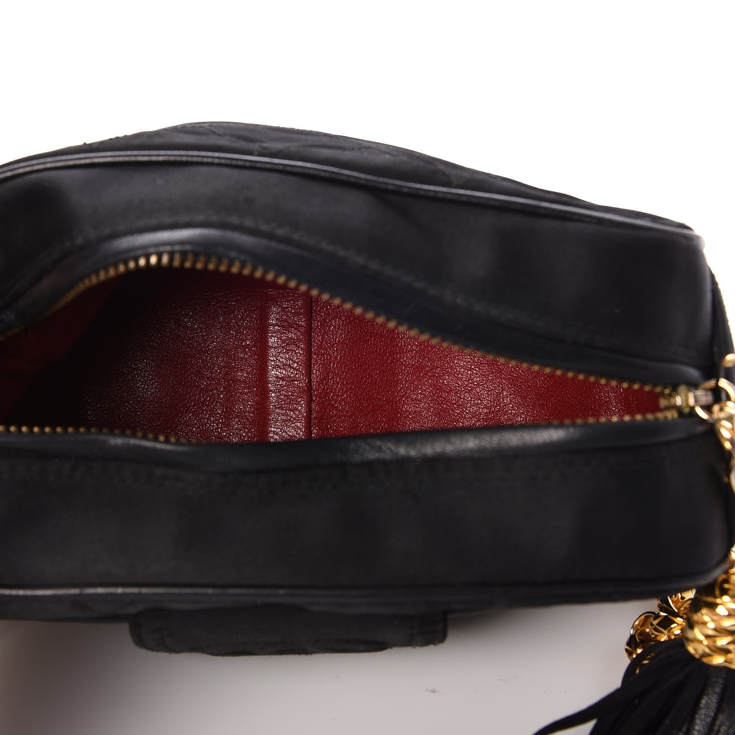 Chanel Quilted Satin CC Camera Bag Black 5 of 10