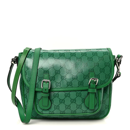 Gucci Monogram GG Childrens Messenger Bag Green 1 of 11