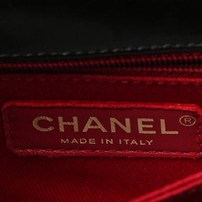 Chanel Aged Calfskin Chevron Quilted Mini Coco Handle Flap Black 6 of 11