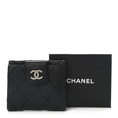 Chanel Caviar Outdoor Ligne French Wallet Black 10 of 10