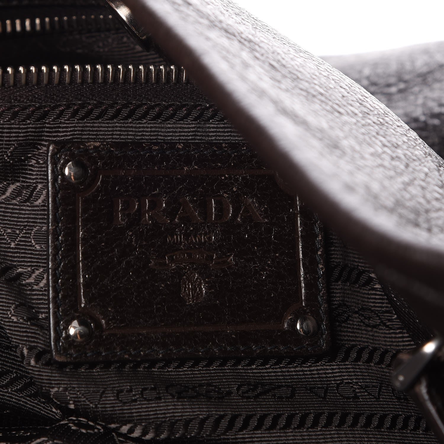 Prada Cervo Lux Chain Shoulder Bag Ebano 6 of 8