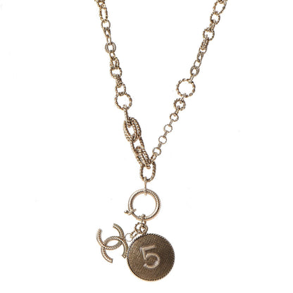 Chanel Chain N°5 CC Necklace Gold 1 of 8