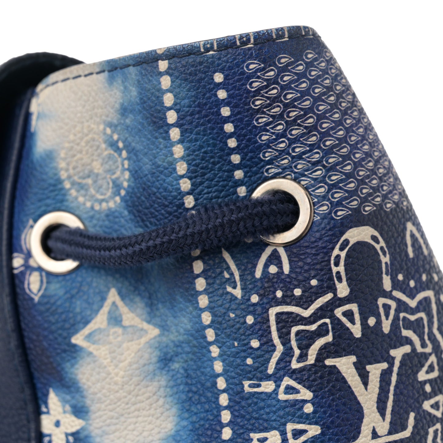 Cowhide Monogram Bandana Christopher MM Backpack Blue