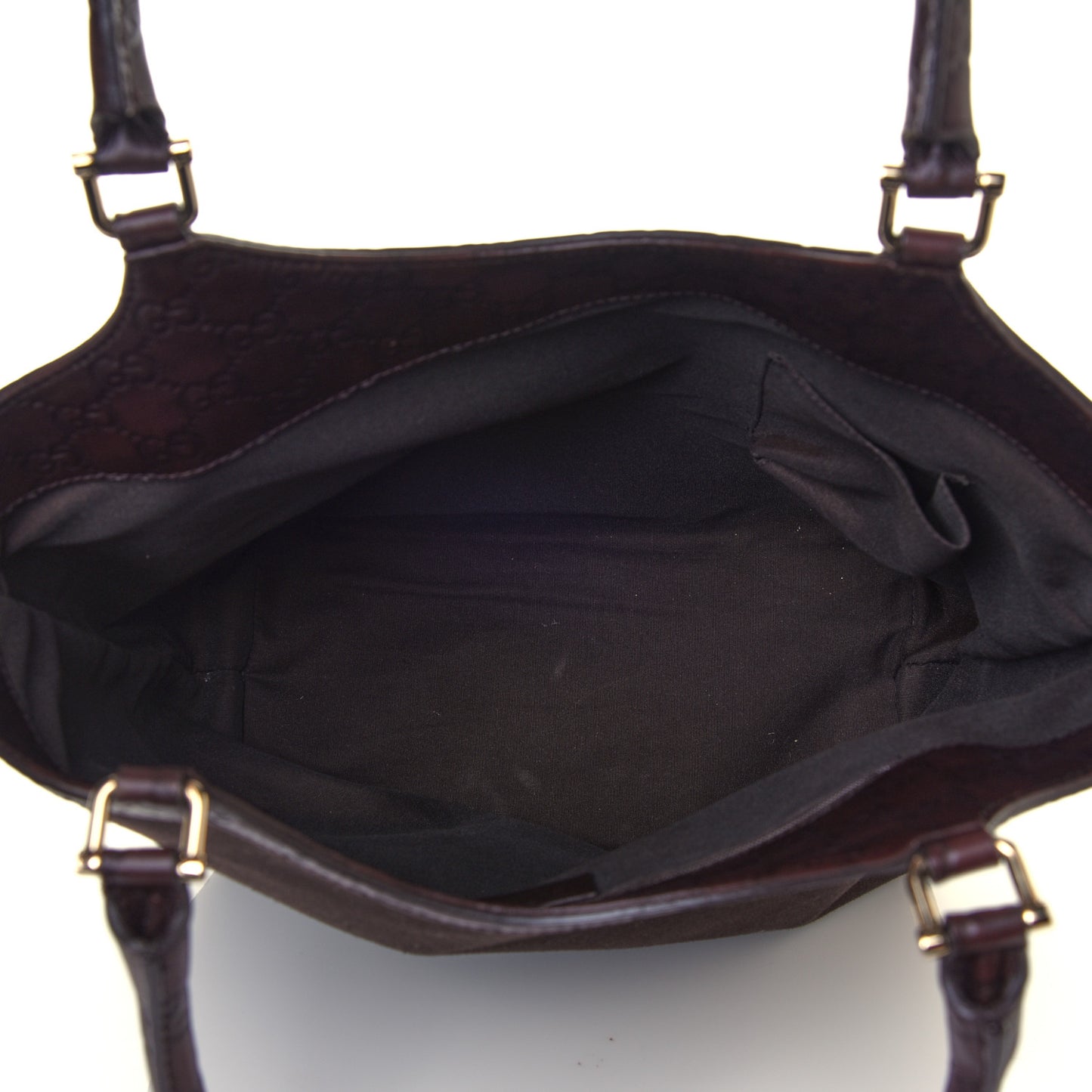 Guccissima Trim Canvas Hobo Dark Brown