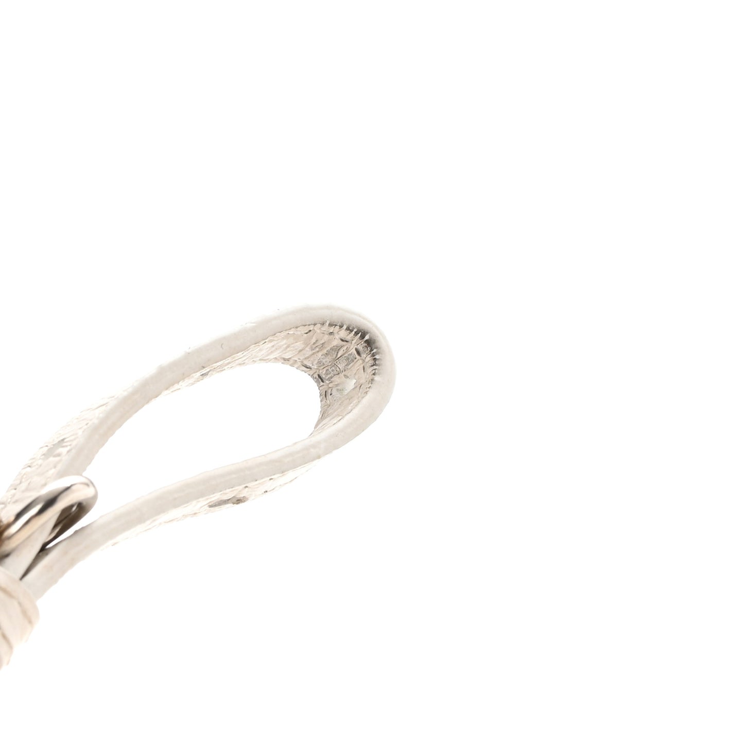 Extra Supple Calfskin Crocodile Embossed Neo Classic Silver Hardware Mini City White