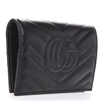 Gucci Calfskin Matelasse GG Marmont Passport Case Black 3 of 8