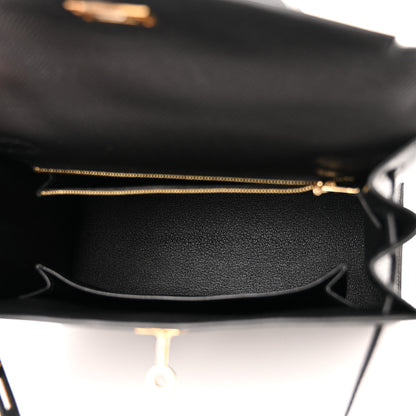 Hermes Epsom Kelly Sellier 25 Black 5 of 10