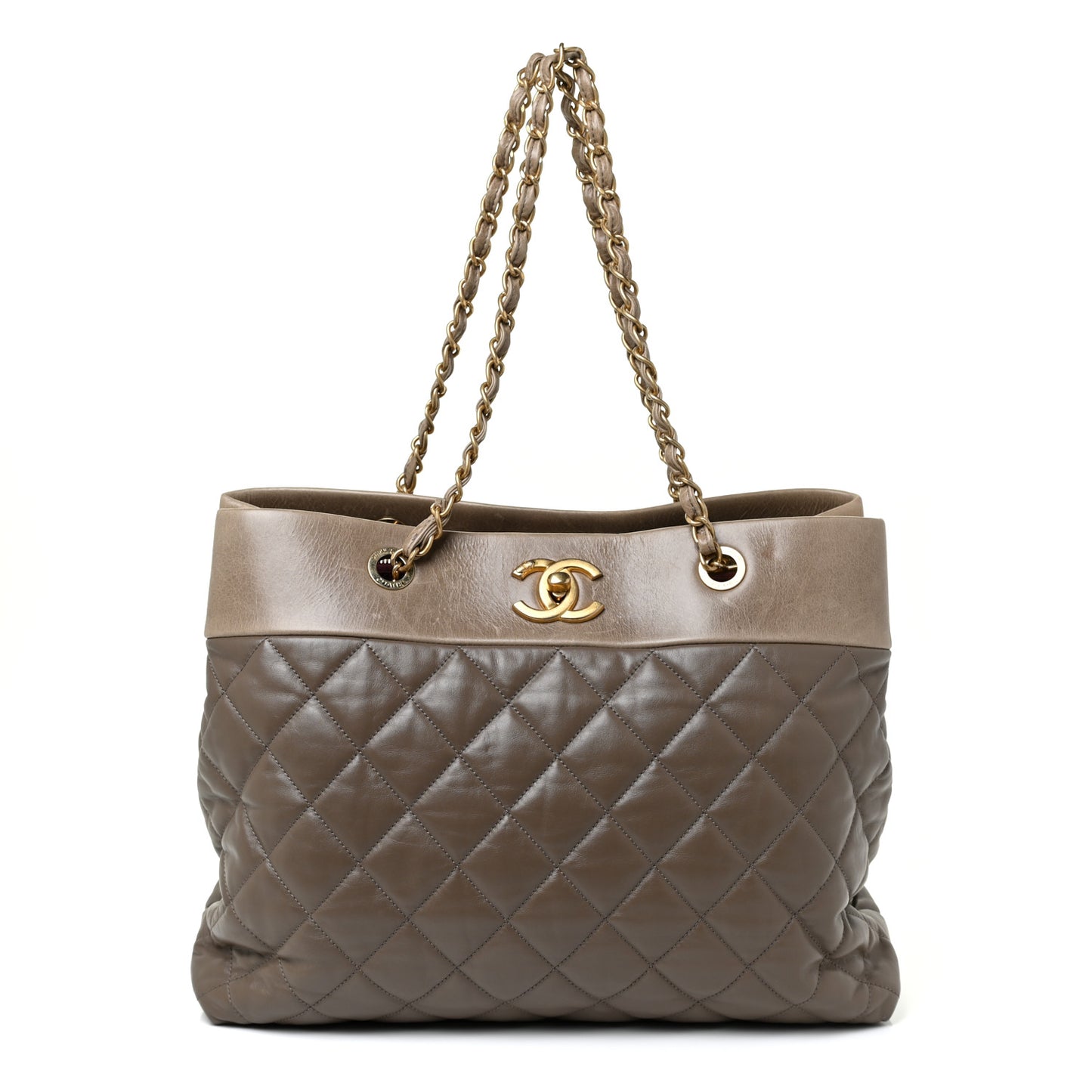 Calfskin Large Soft Elegance Tote Beige