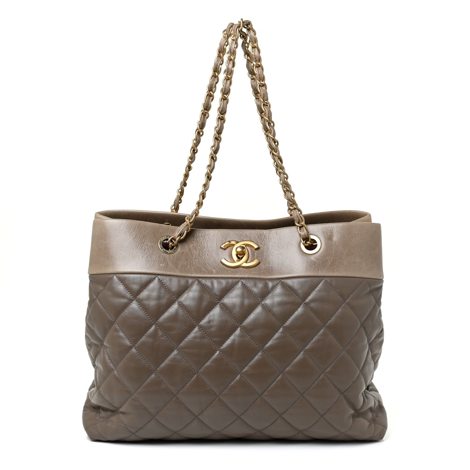Chanel Calfskin Large Soft Elegance Tote Beige 1 of 16