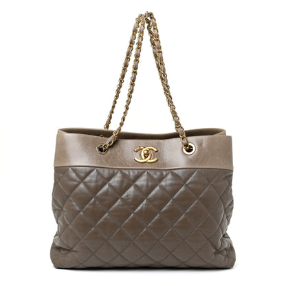Chanel Calfskin Large Soft Elegance Tote Beige 1 of 16