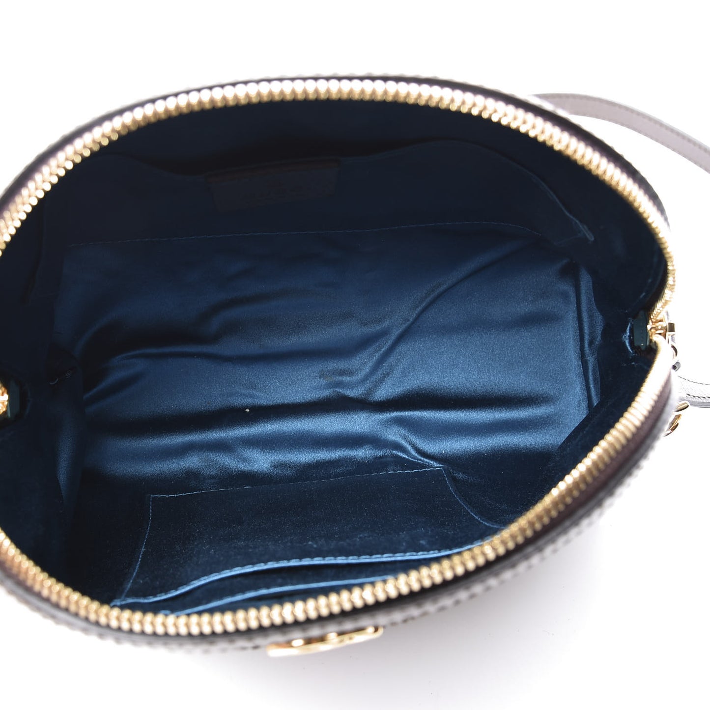 GG Supreme Monogram Textured Dollar Calfskin Web Small Ophidia Dome Shoulder Bag Beige Ebony New Acero