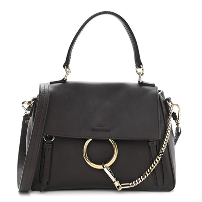 Chloe Calfskin Small Faye Day Shoulder Bag Carbon Brown 1 of 12