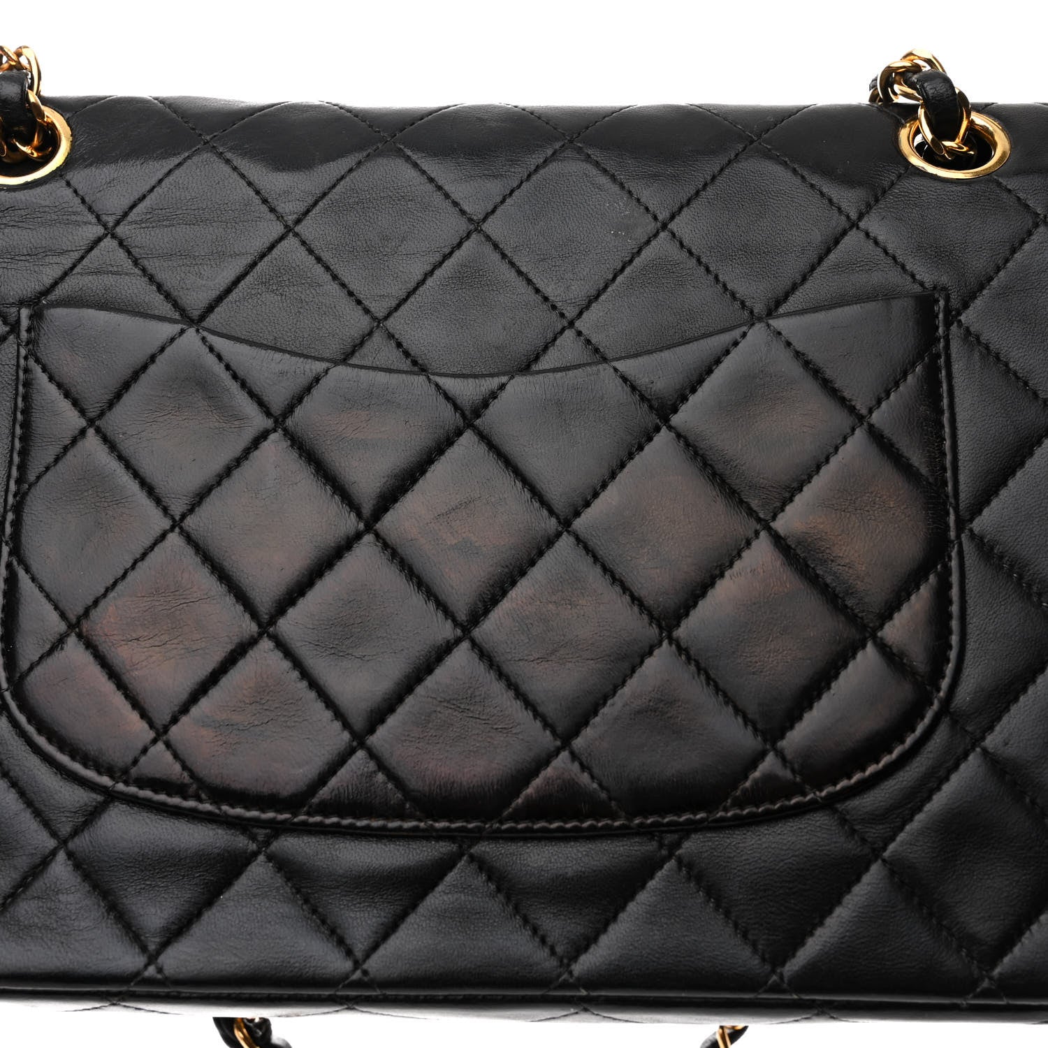 Chanel Lambskin Quilted Medium Double Flap Black 16 of 16