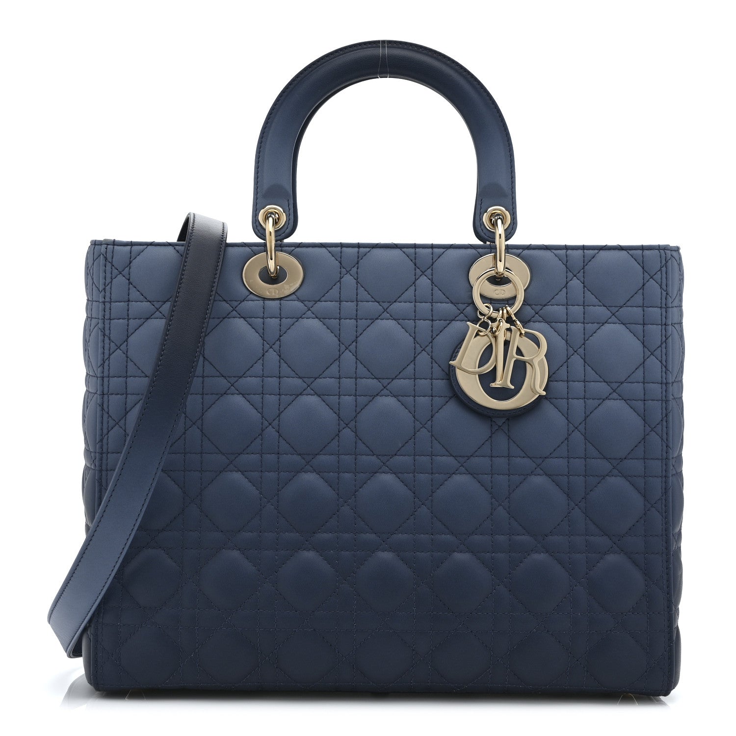 Christian Dior Lambskin Cannage Gradient Large Lady Dior Blue 1 of 13
