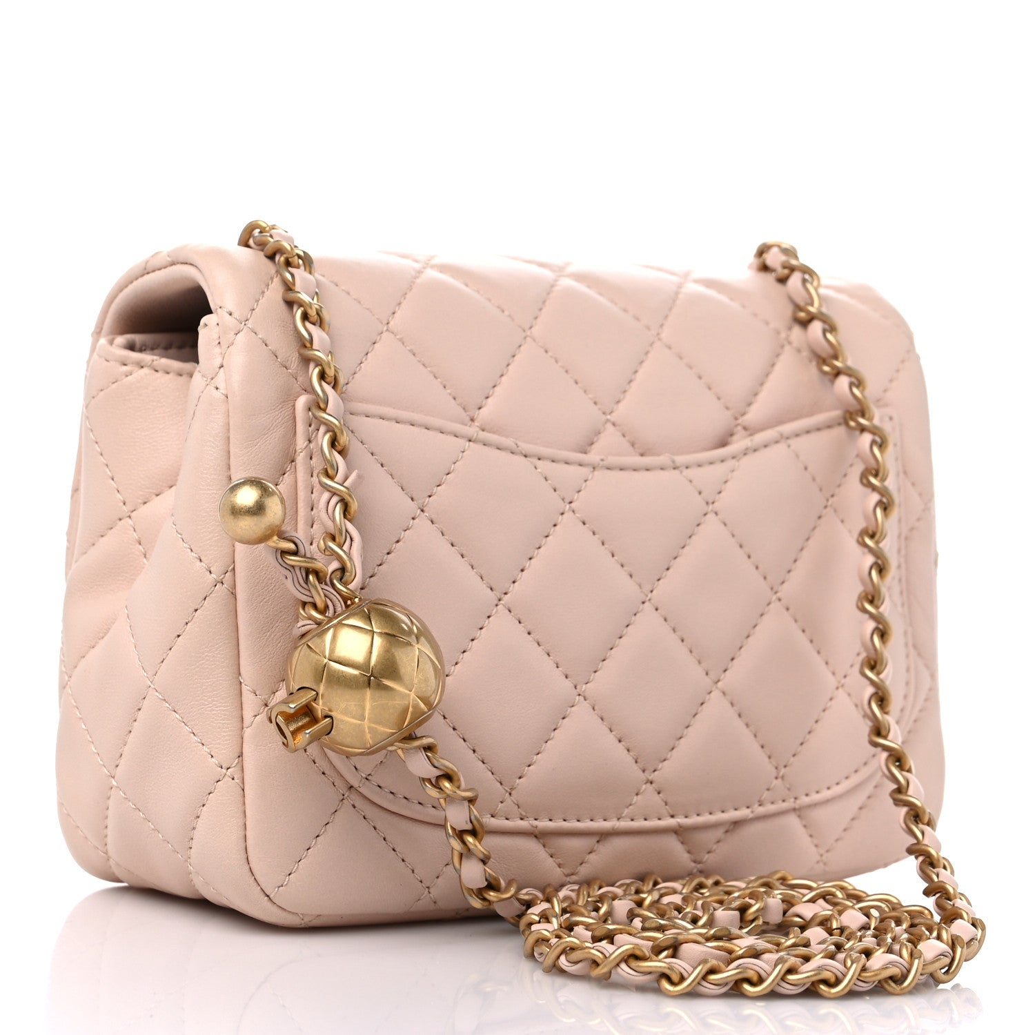 Chanel Lambskin Quilted Mini Pearl Crush Flap Light Pink 3 of 9