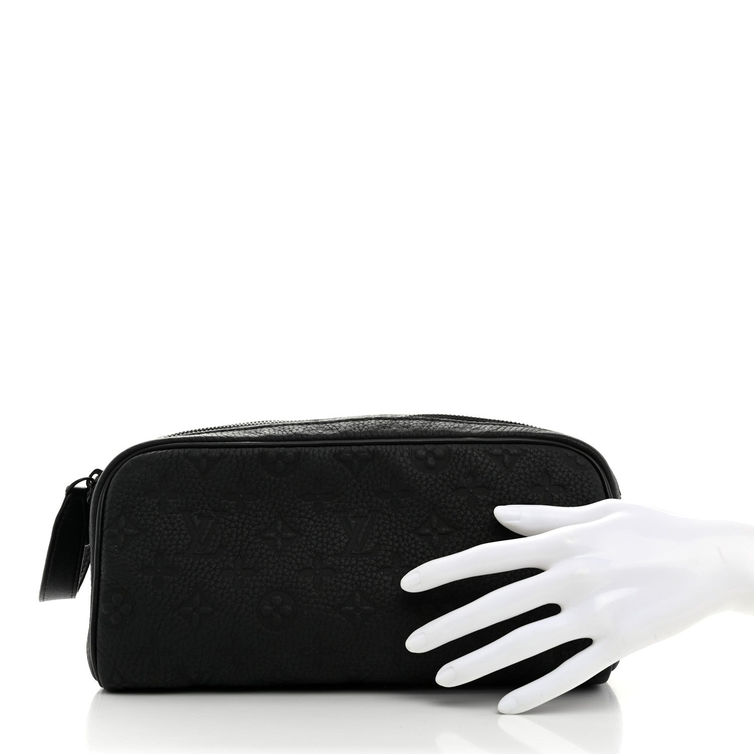 Louis Vuitton Taurillon Monogram Dopp Kit Toilet Pouch Black 2 of 7