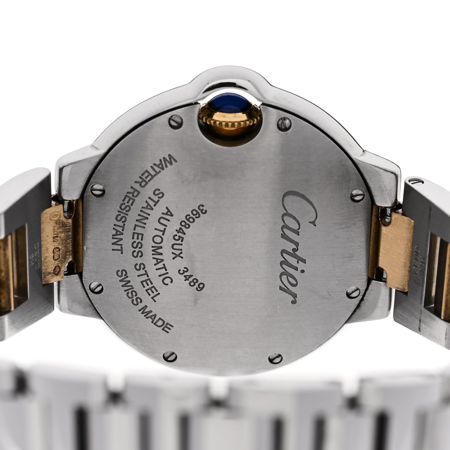 Stainless Steel 18K Yellow Gold 33mm Ballon Bleu De Cartier Automatic Watch