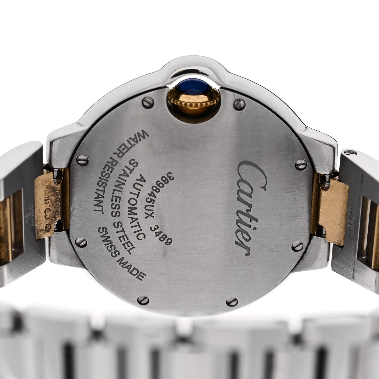 Cartier Stainless Steel 18K Yellow Gold 33mm Ballon Bleu De Cartier Automatic Watch 4 of 4