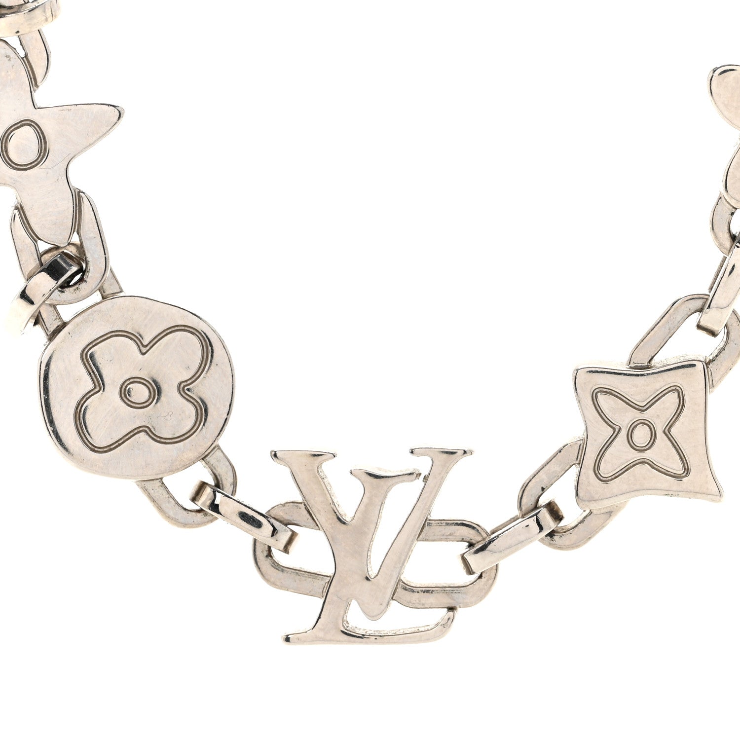 Louis Vuitton Metal Craggy Necklace Silver 4 of 7
