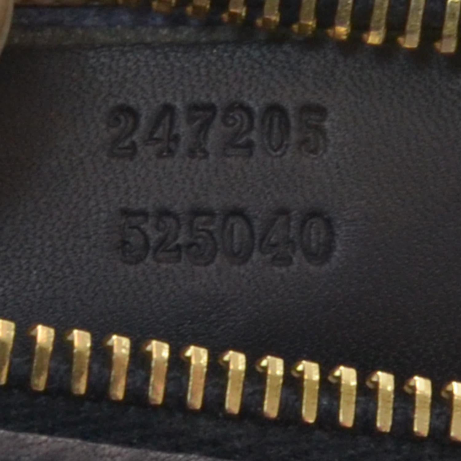 Gucci Monogram Selleria Calfskin Vintage Web Medium Boston Beige Blue 8 of 9