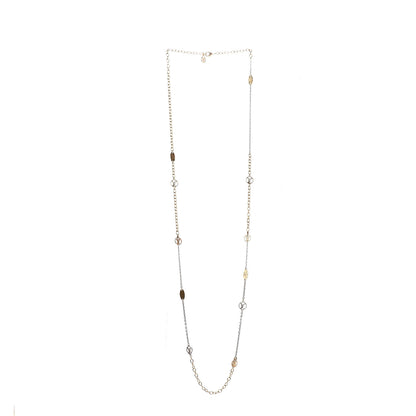 Louis Vuitton Logomania Sautoir Necklace Silver Gold 2 of 8