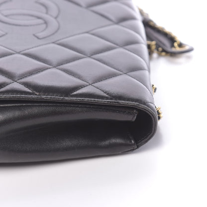 Chanel Lambskin Quilted Medium Diamond CC Flap Black 13 of 18