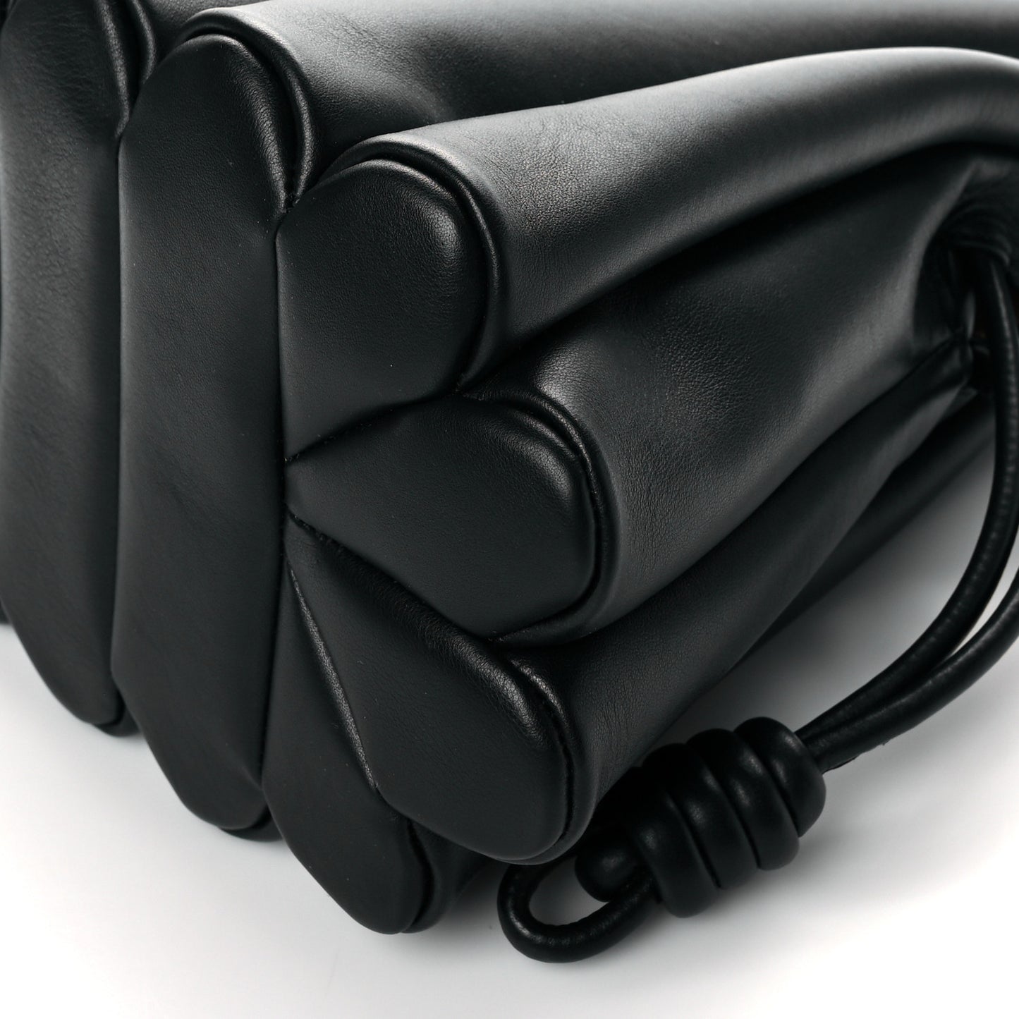 Calfskin Ondas Flamenco Knot Bag Black