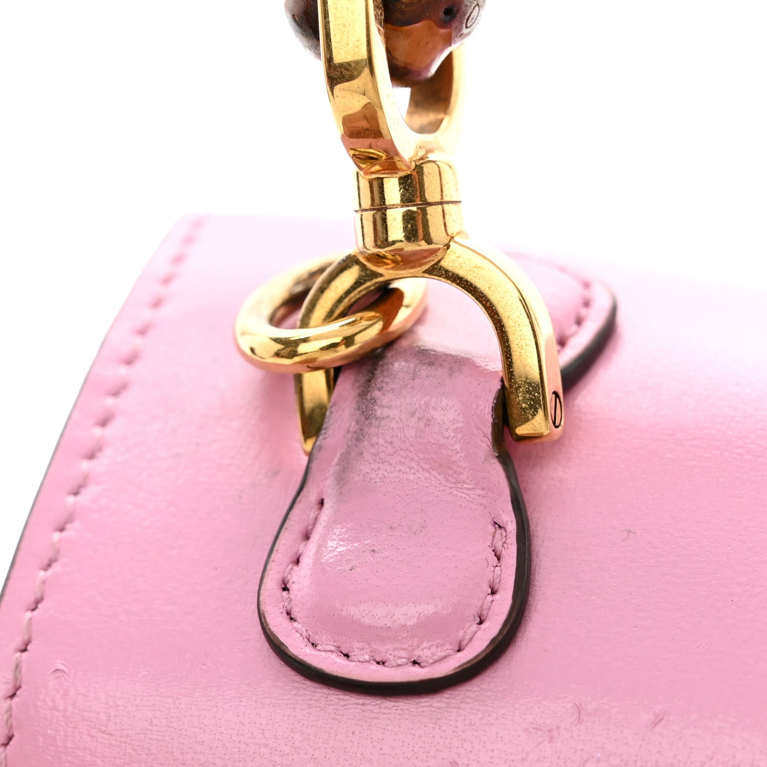 Gucci Boarded Dyana Lux Calfskin Web Mini Bamboo 1947 Top Handle Bag Nice Pink 17 of 20