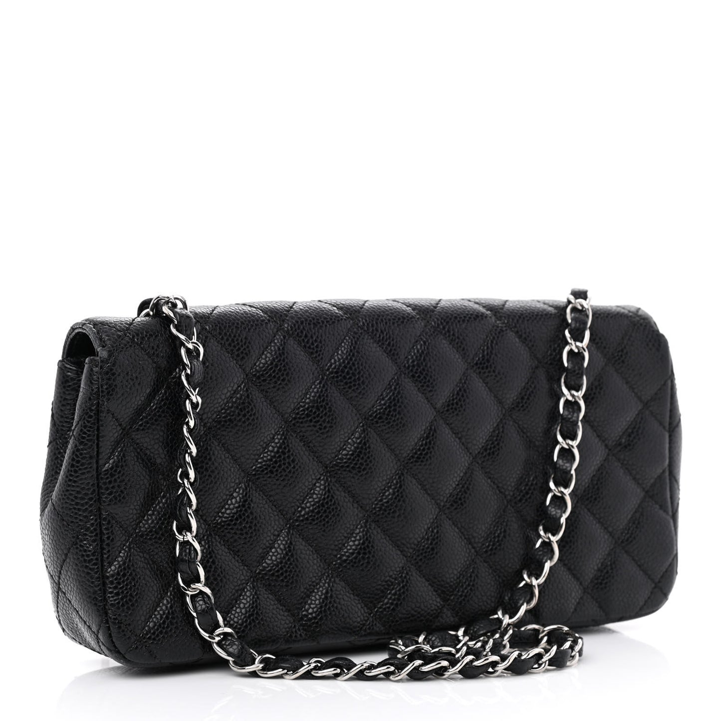 Caviar Quilted East West Flap Black