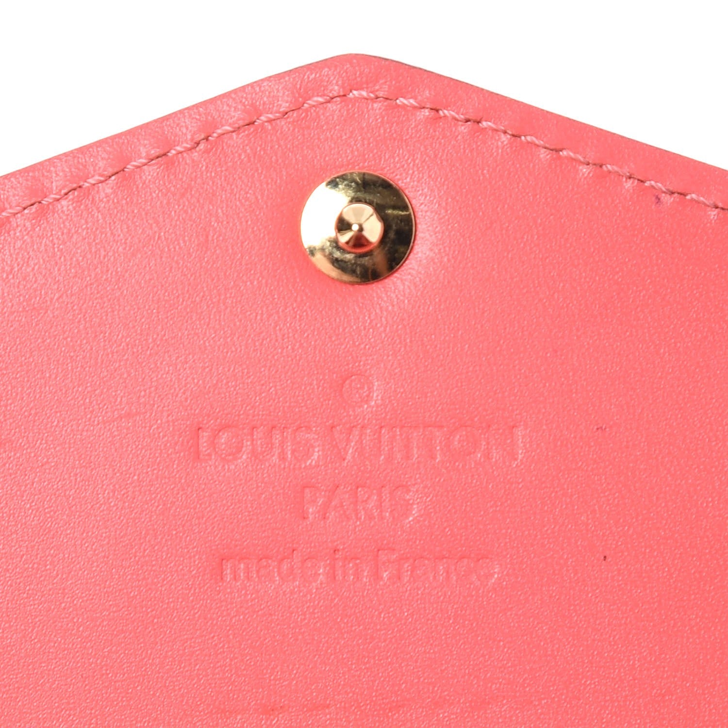 Louis Vuitton Vernis Sarah Wallet NM Rose Litchi 7 of 9